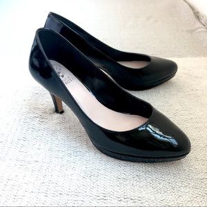 Vince Camuto Black Patent Leather Platform Pumps